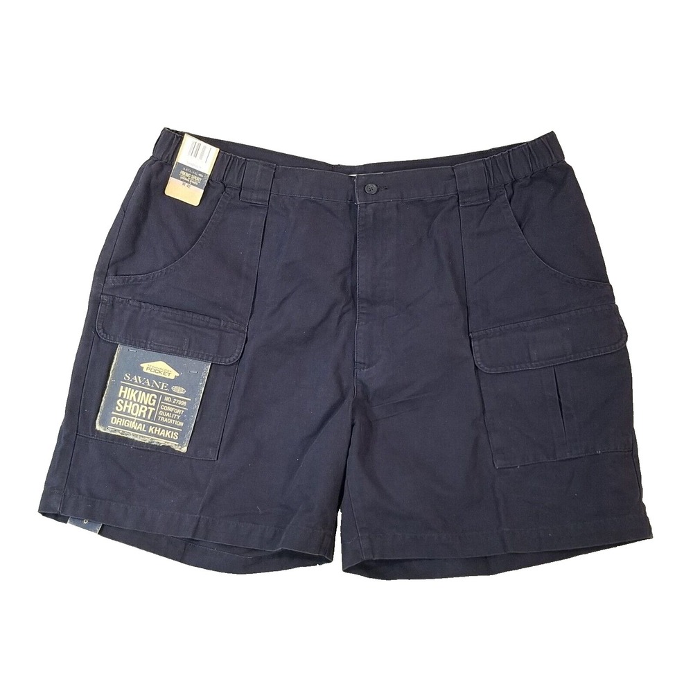 Savane Cargo hiking shorts men's 42x7 blue Comfort waist outdoor NEW